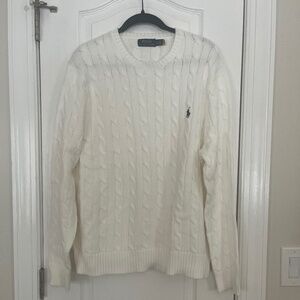 Polo Ralph Lauren Cable-Knit Cotton Ivory Sweater Size  XL